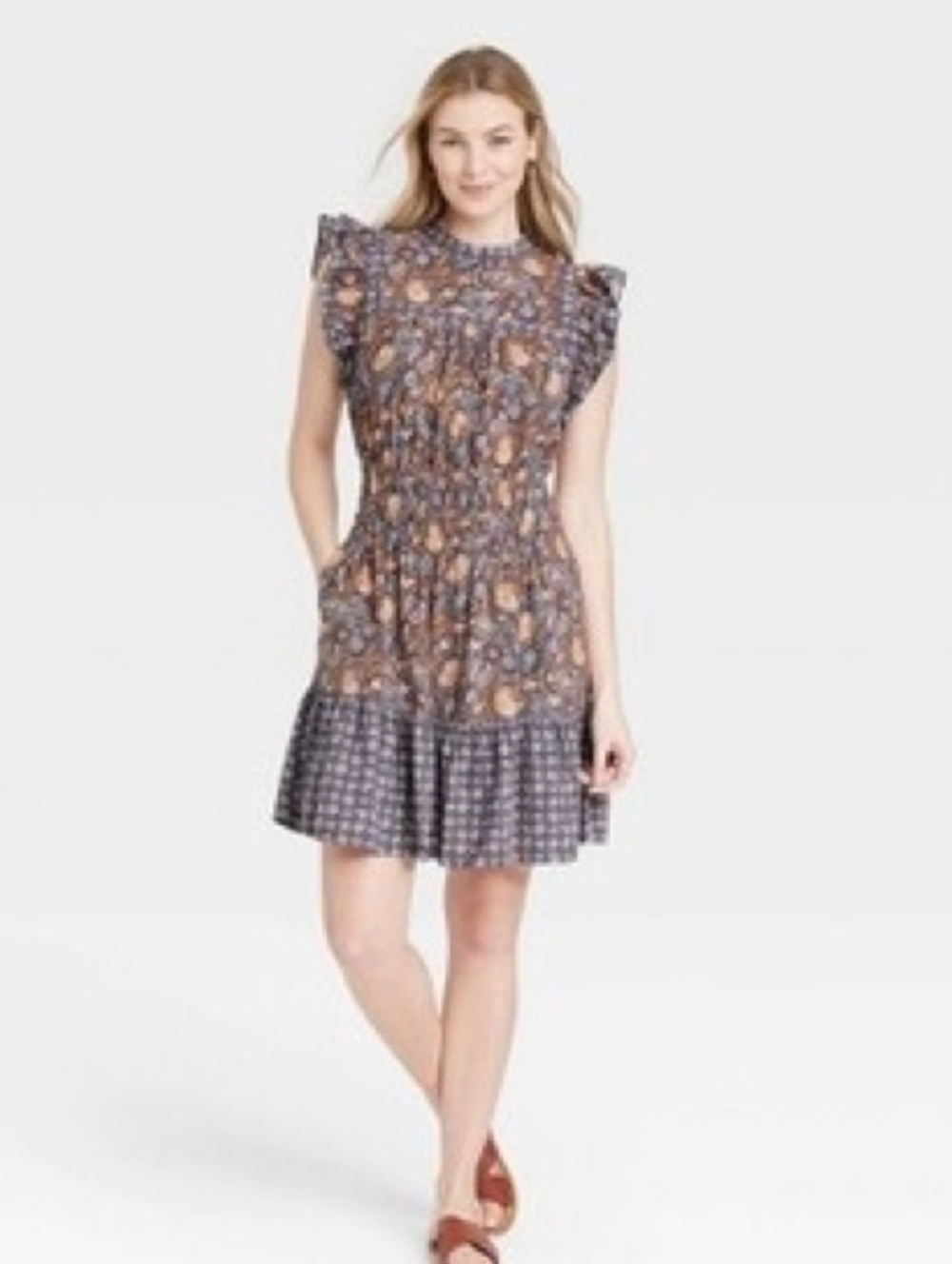 Universal Thread Paisley Ruffle Dress Size XXL